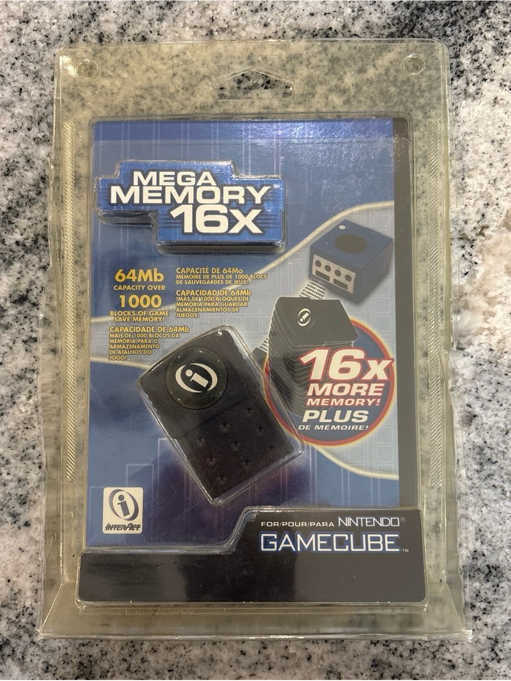 NEW SEALED Mega Memory 16X (64Mb) Nintendo GameCube Memory Card by InterAct